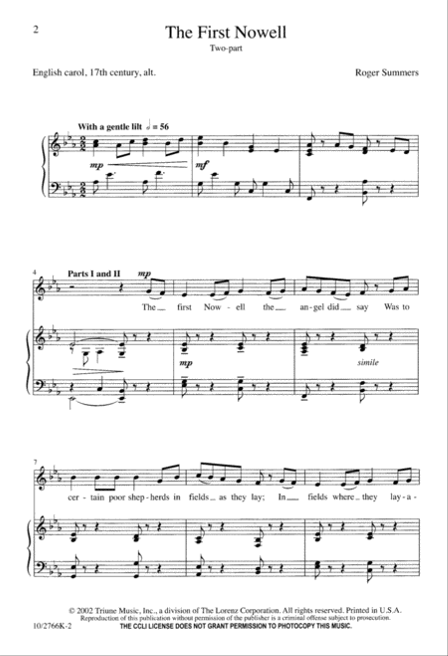 The First Nowell The First Nowell 2-Part scores gallery preview page 2
