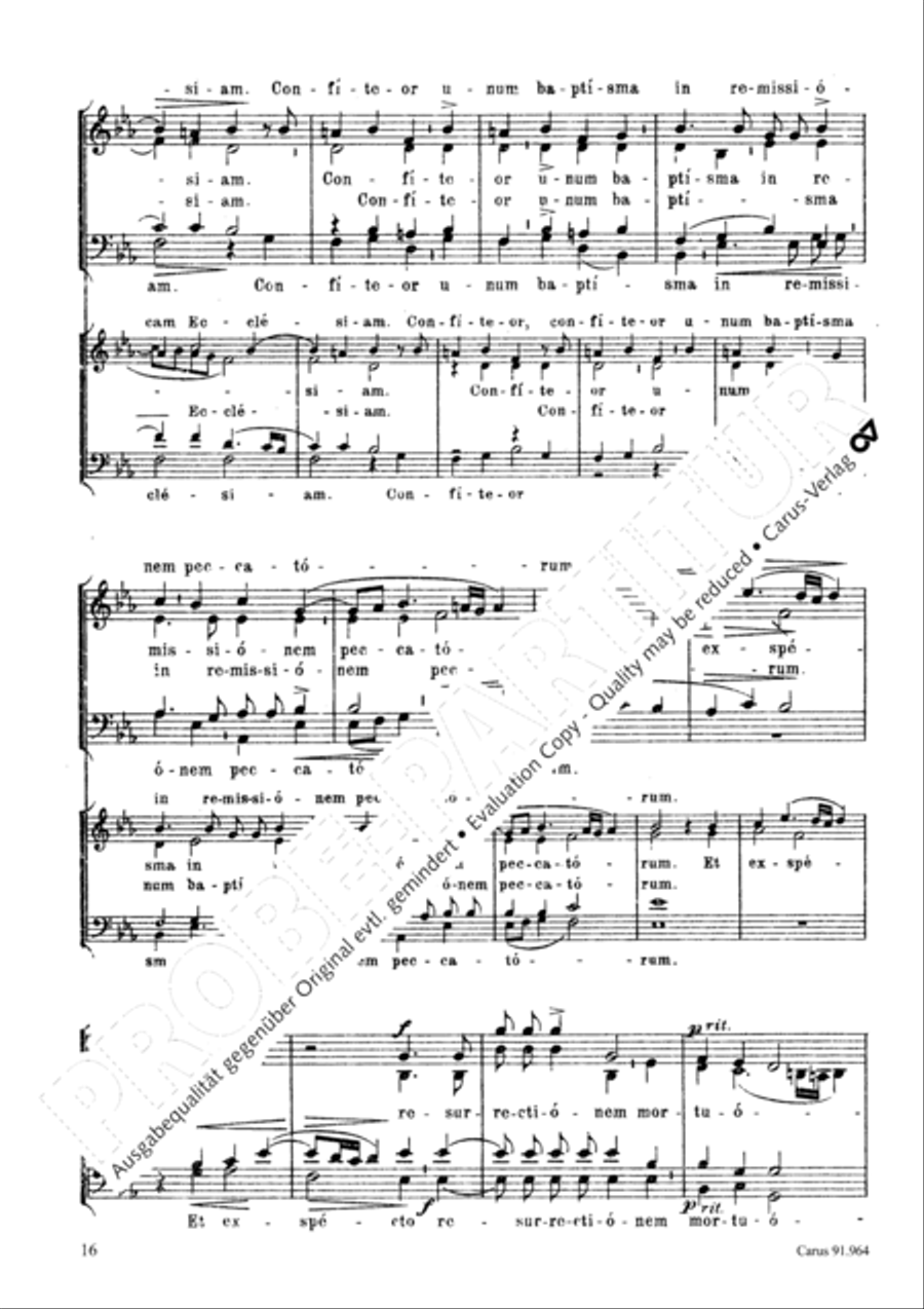 Missa Laudate Dominum de coelis 4-Part scores gallery preview page 17