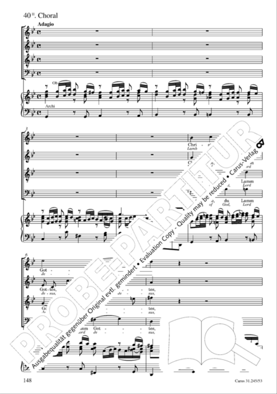 St. John Passion (Johannes-Passion) 4-Part scores gallery preview page 149