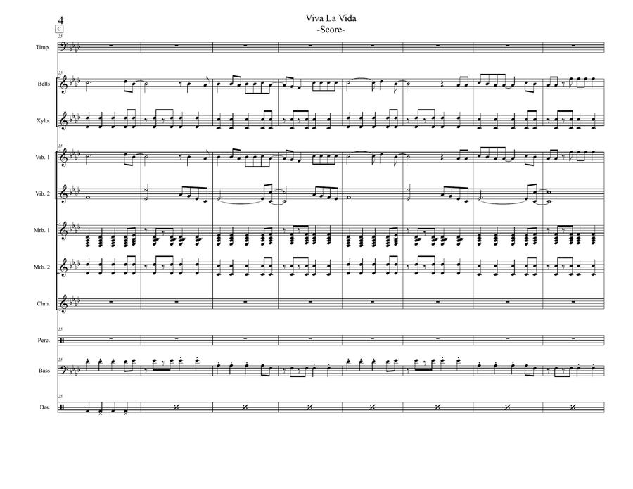 Viva La Vida School and Community scores gallery preview page 4