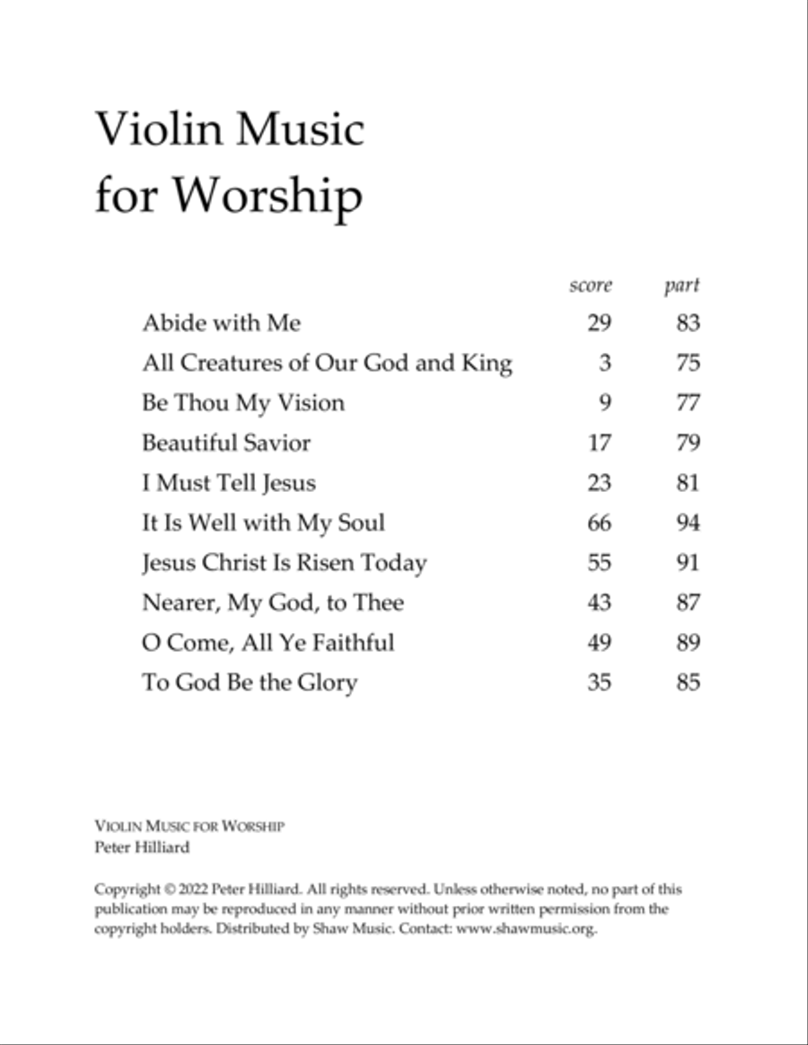 Violin Music for Worship Violin Solo scores gallery preview page 2