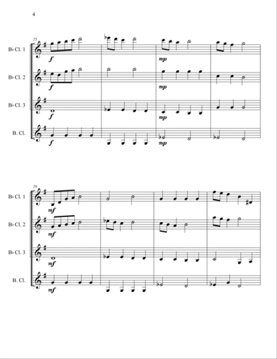 Blue Skies Clarinet Solo scores gallery preview page 4
