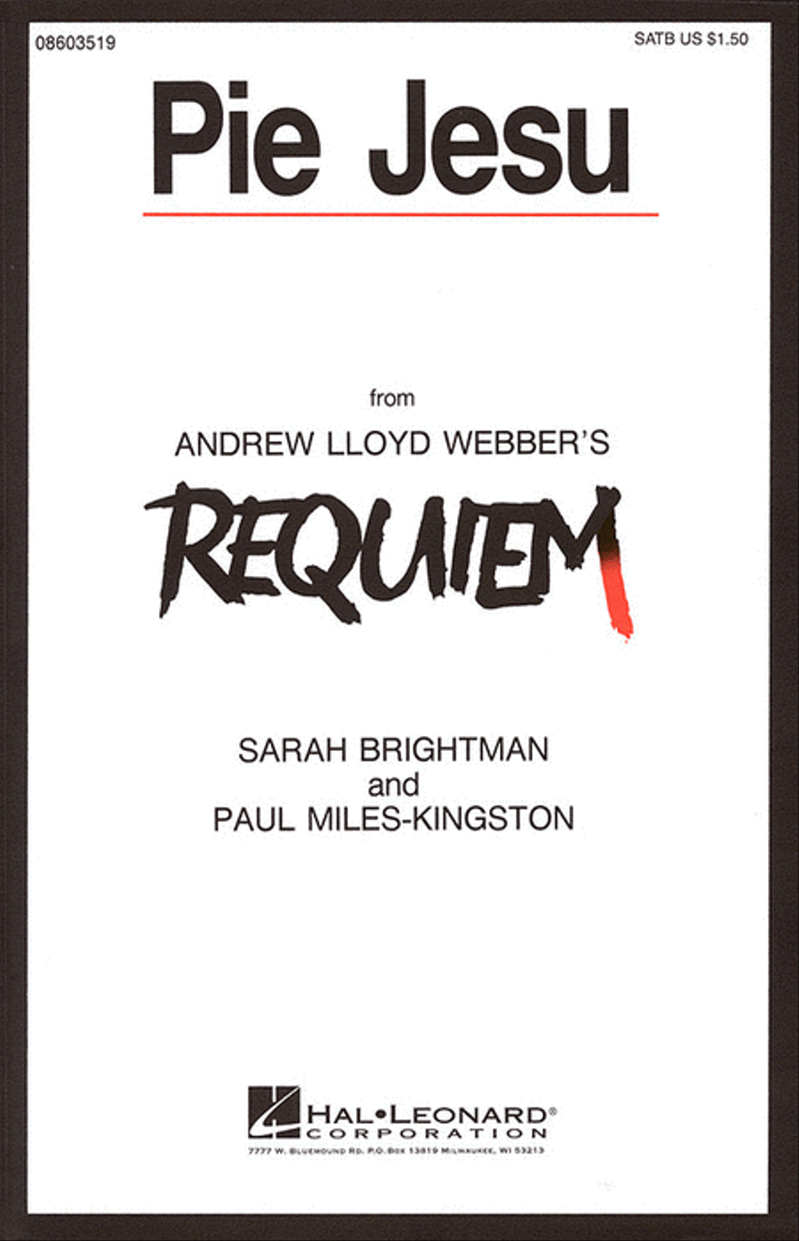 Pie Jesu (from Requiem) 4-Part scores gallery preview page 1