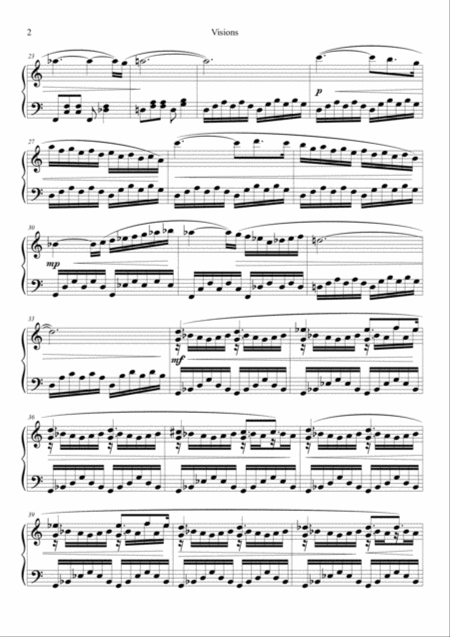 Visions Visions Piano Solo scores gallery preview page 2