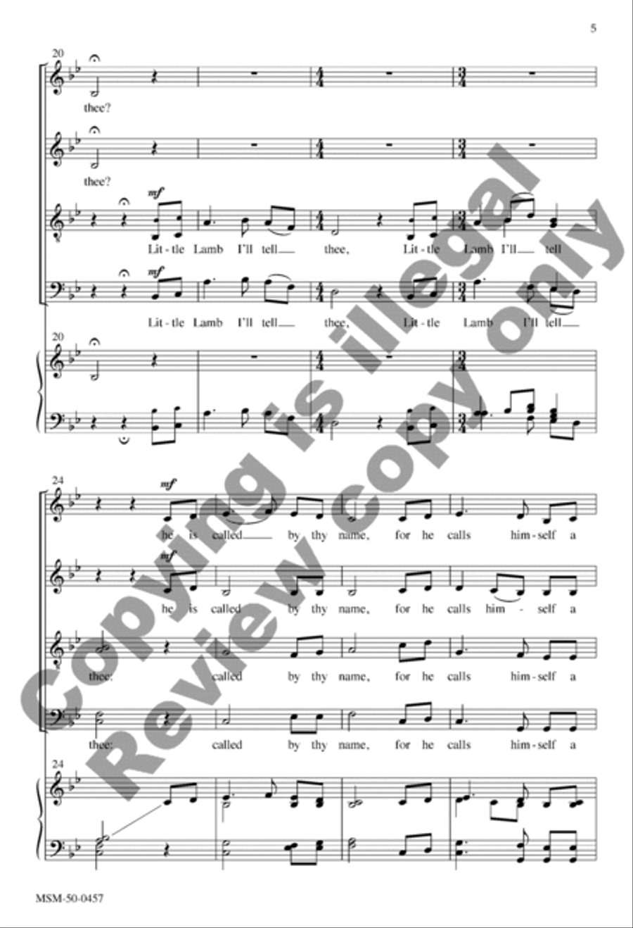 The Lamb 4-Part scores gallery preview page 5