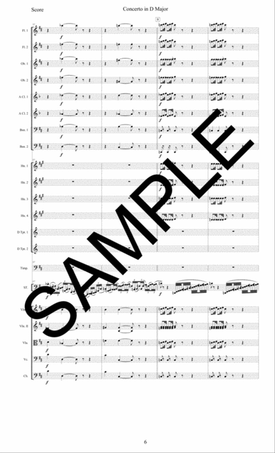 Concerto in D Major for Tuba and Orchestra Full Orchestra scores gallery preview page 6