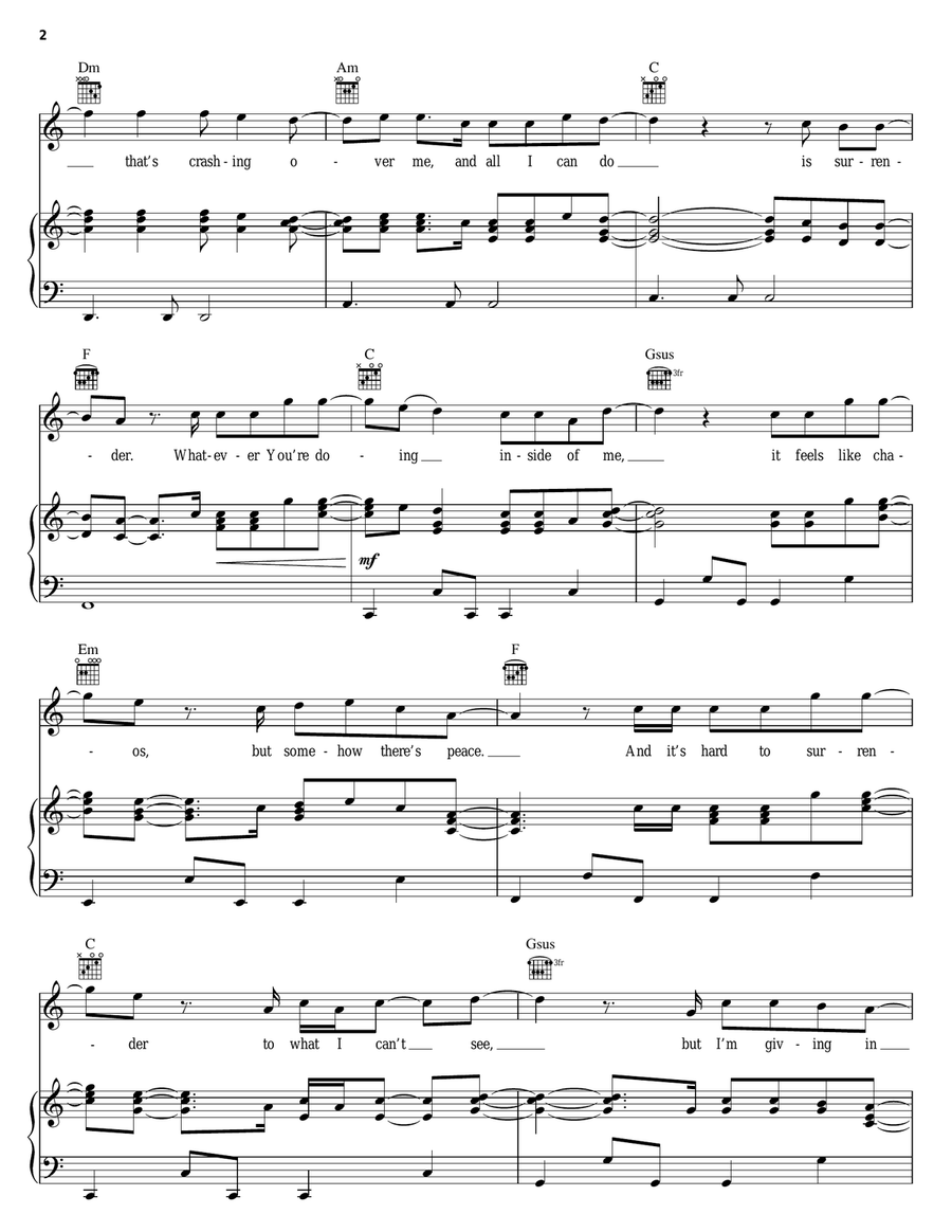 Whatever You're Doing (Something Heavenly) Piano, Vocal, Guitar scores gallery preview page 2
