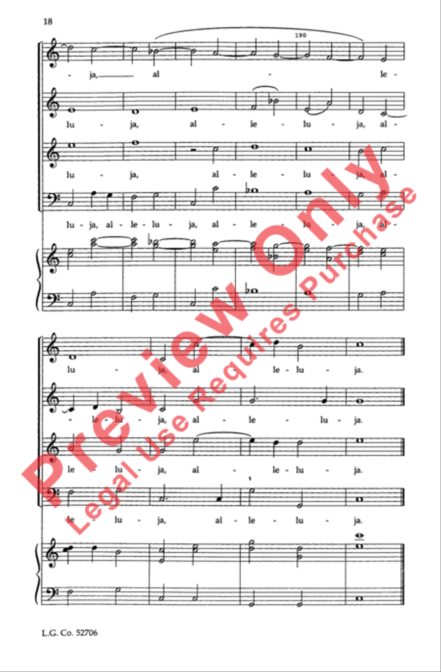 Beata Es Virgo Maria 4-Part scores gallery preview page 18