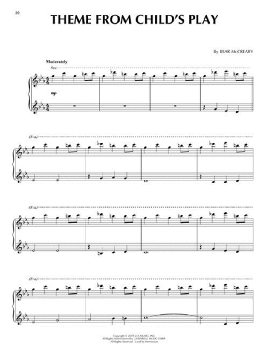 Bear McCreary – Selected Works Piano Solo scores gallery preview page 5