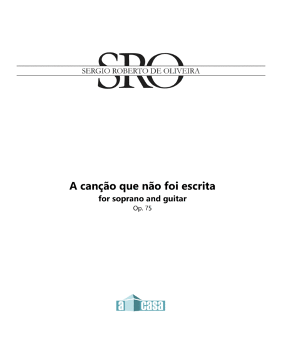 A cancao que nao foi escrita Classical Guitar scores gallery preview page 1