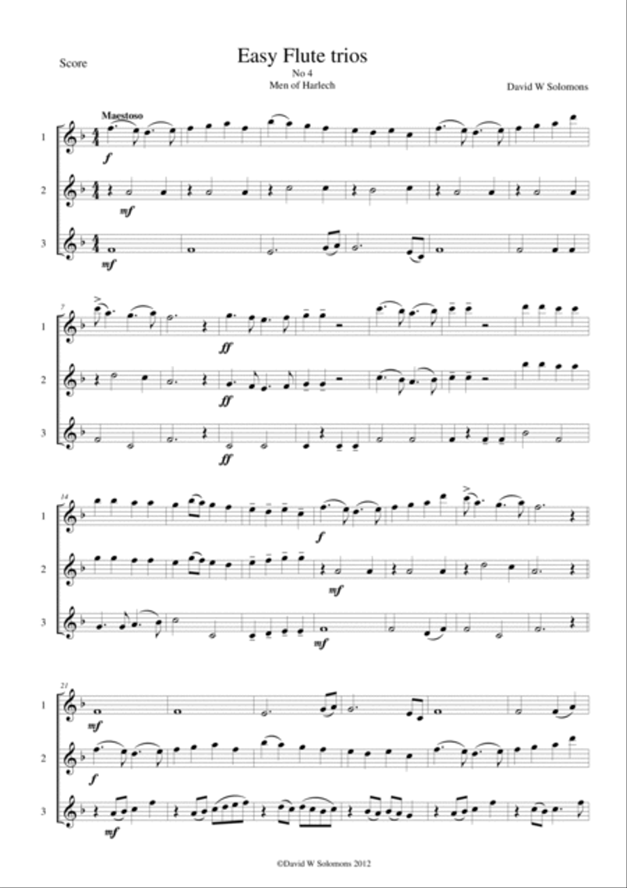 15 easy flute trios Flute Trio scores gallery preview page 5