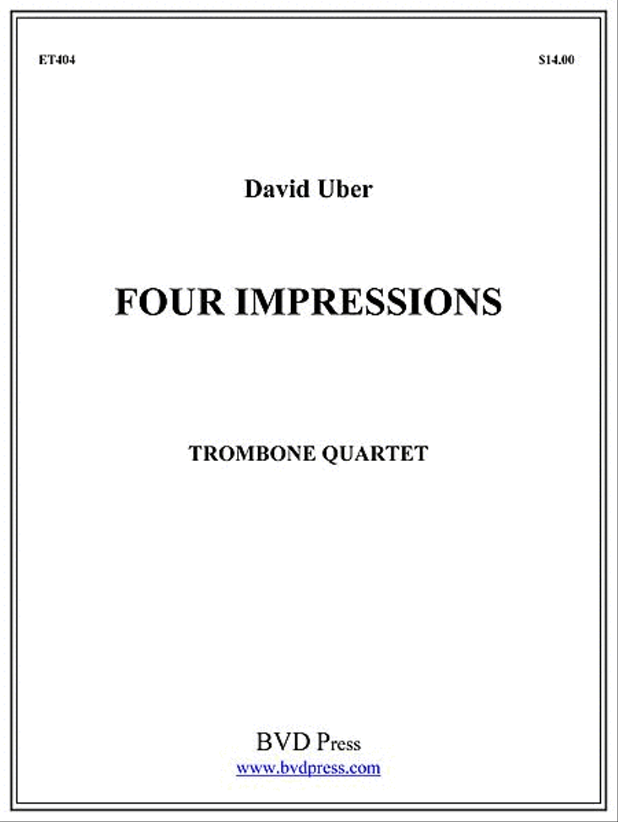 Four Impressions (Suite) Trombone Quartet scores gallery preview page 1