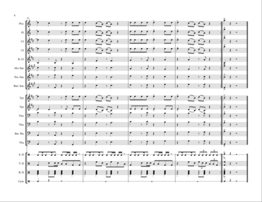Trap Queen Marching Band scores gallery preview page 5