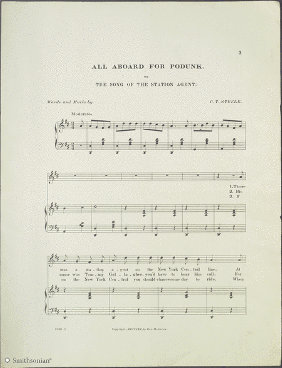 All Aboard for Podunk Piano, Vocal scores gallery preview page 2