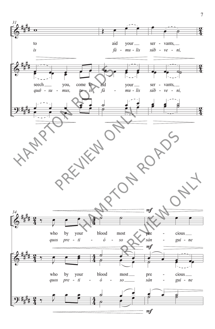 Come to Aid Your Servant (SATB) 4-Part scores gallery preview page 8