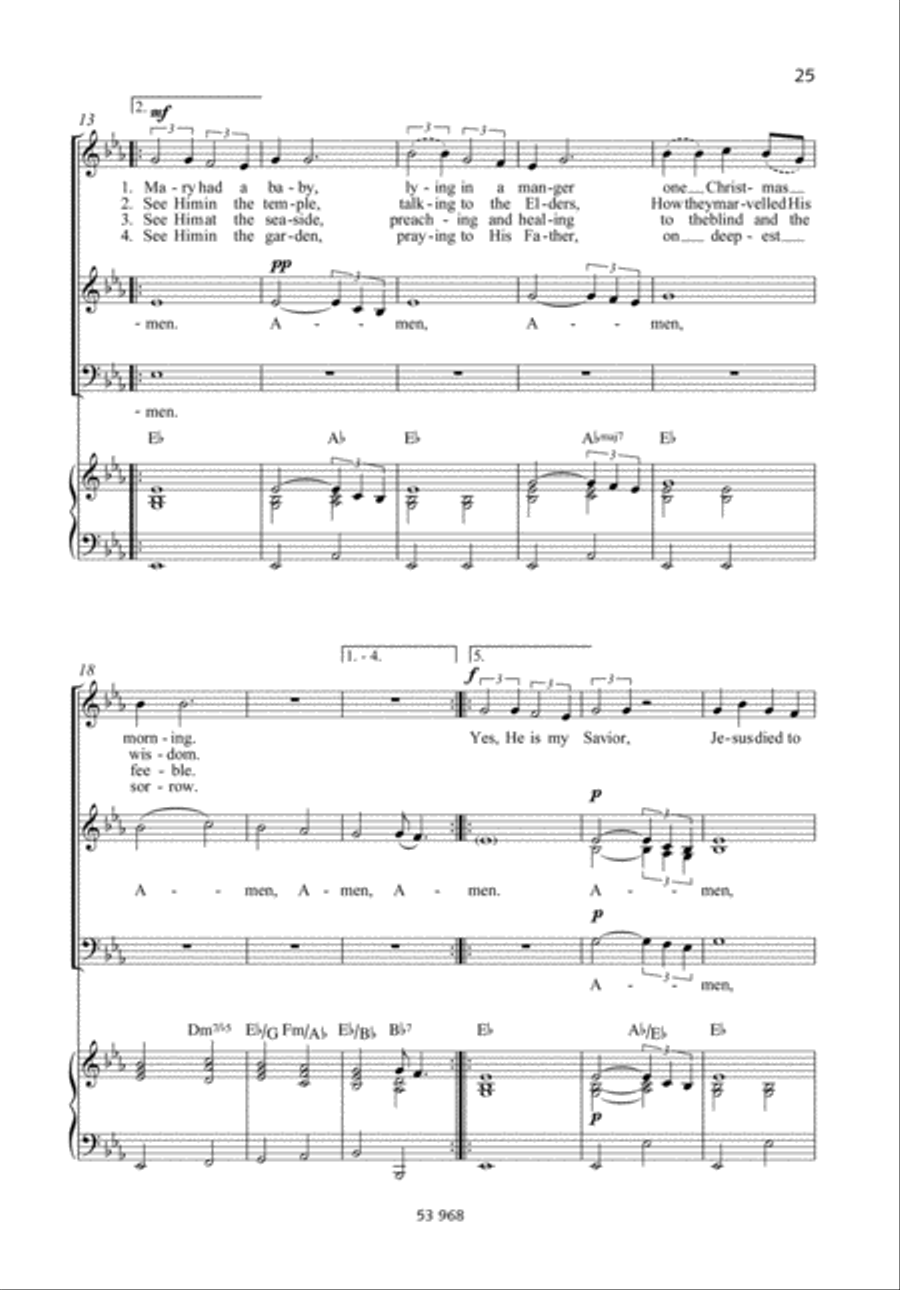 Amen Amen 3-Part scores gallery preview page 2