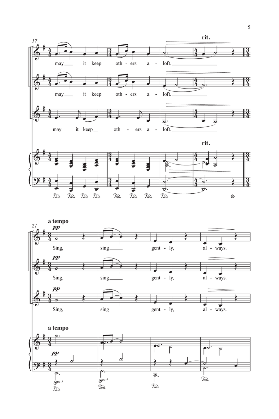 Sing Gently SSA scores gallery preview page 3