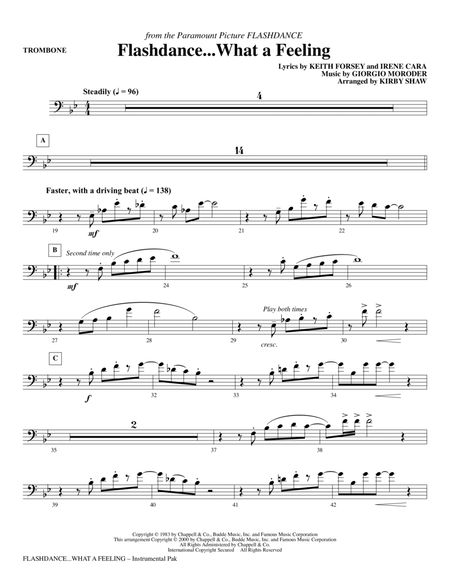 Flashdance...What A Feeling (from Flashdance) (arr. Kirby Shaw) - Trombone