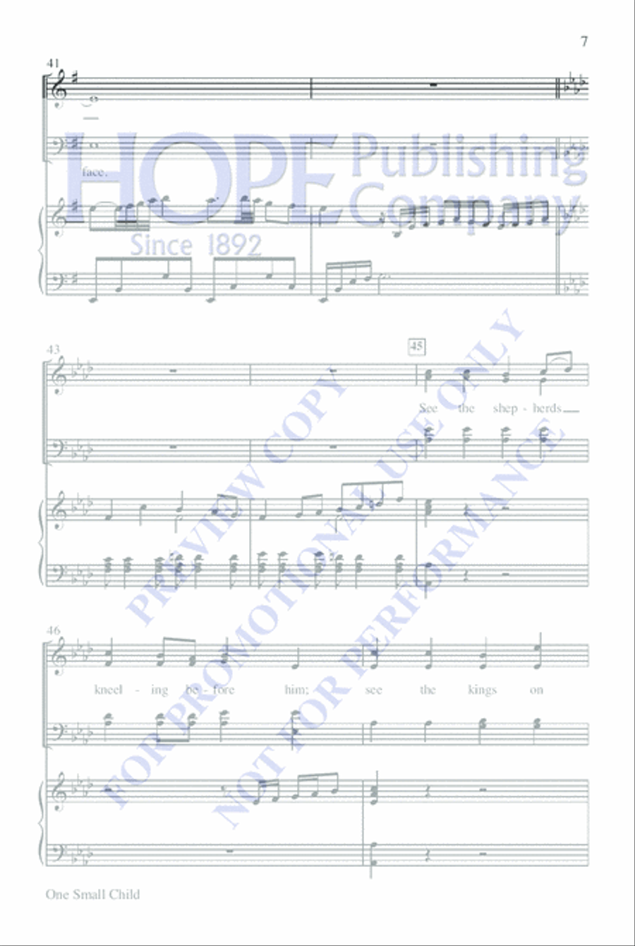 One Small Child 4-Part scores gallery preview page 7