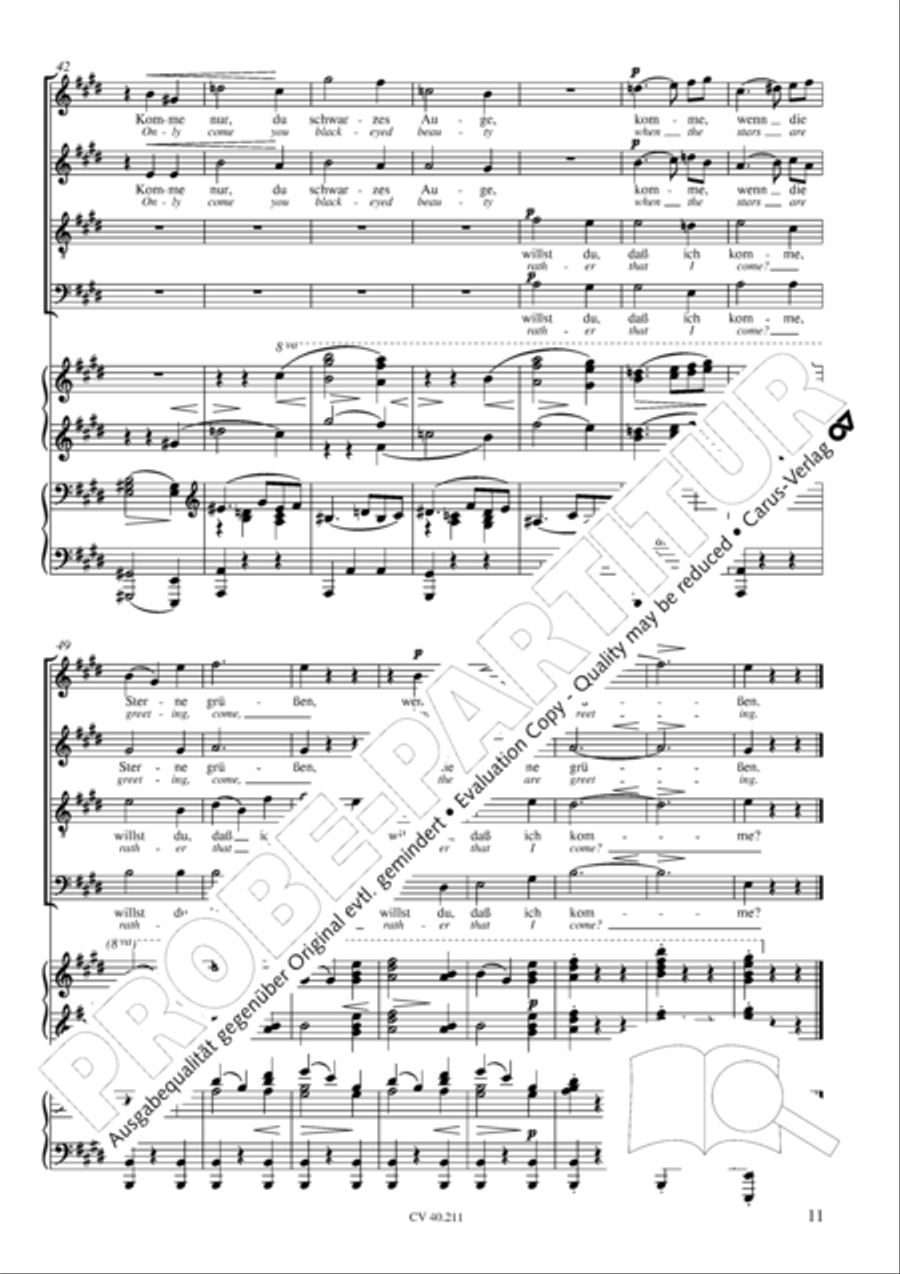 Liebeslieder-Walzer, Op. 52 Choir scores gallery preview page 12