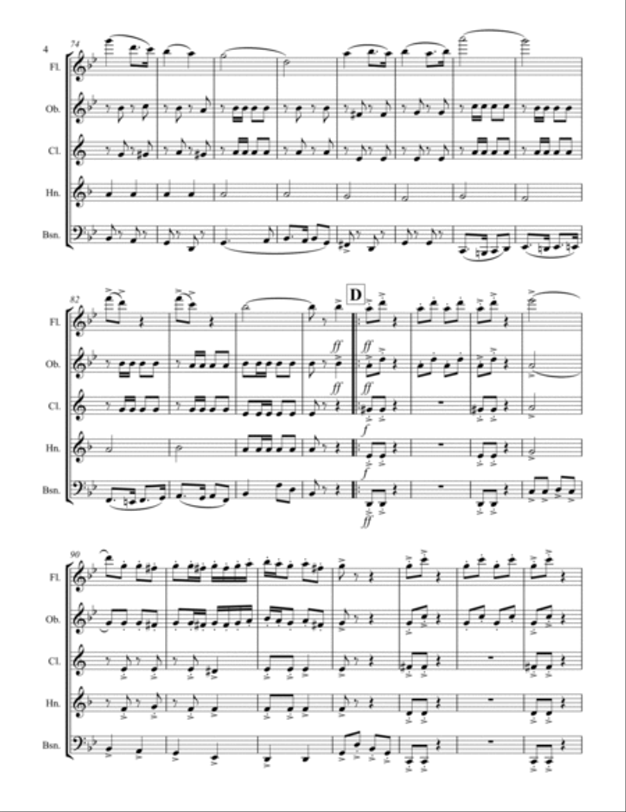 March – The Fairest of the Fair (for Woodwind Quintet) Woodwind Quintet scores gallery preview page 5