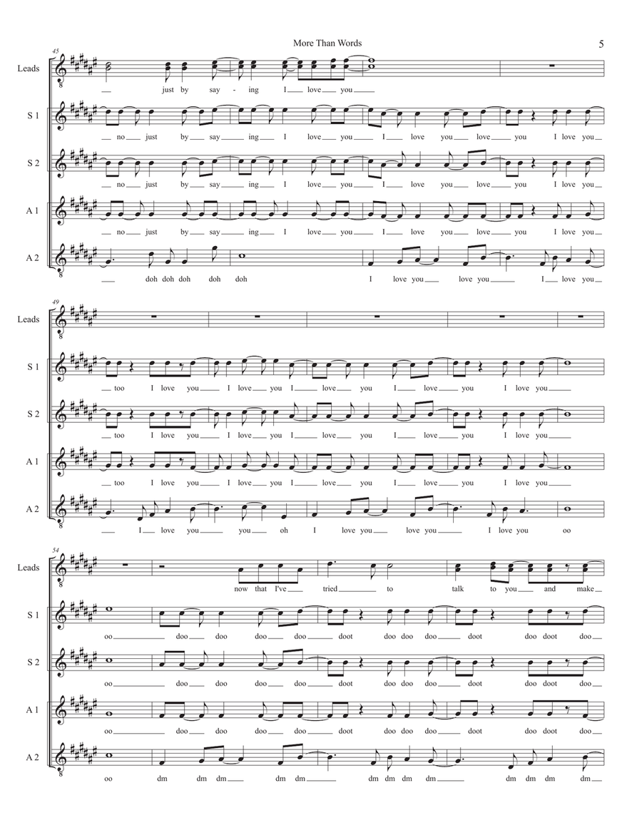 More Than Words SSAA scores gallery preview page 5