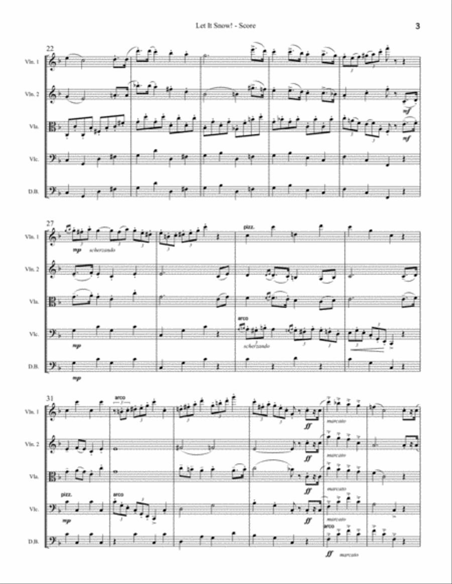 Let It Snow! Let It Snow! Let It Snow! String Orchestra scores gallery preview page 3