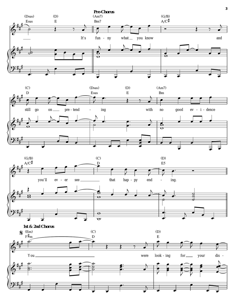 Hope Alone Hope Alone Piano, Vocal, Guitar scores gallery preview page 3