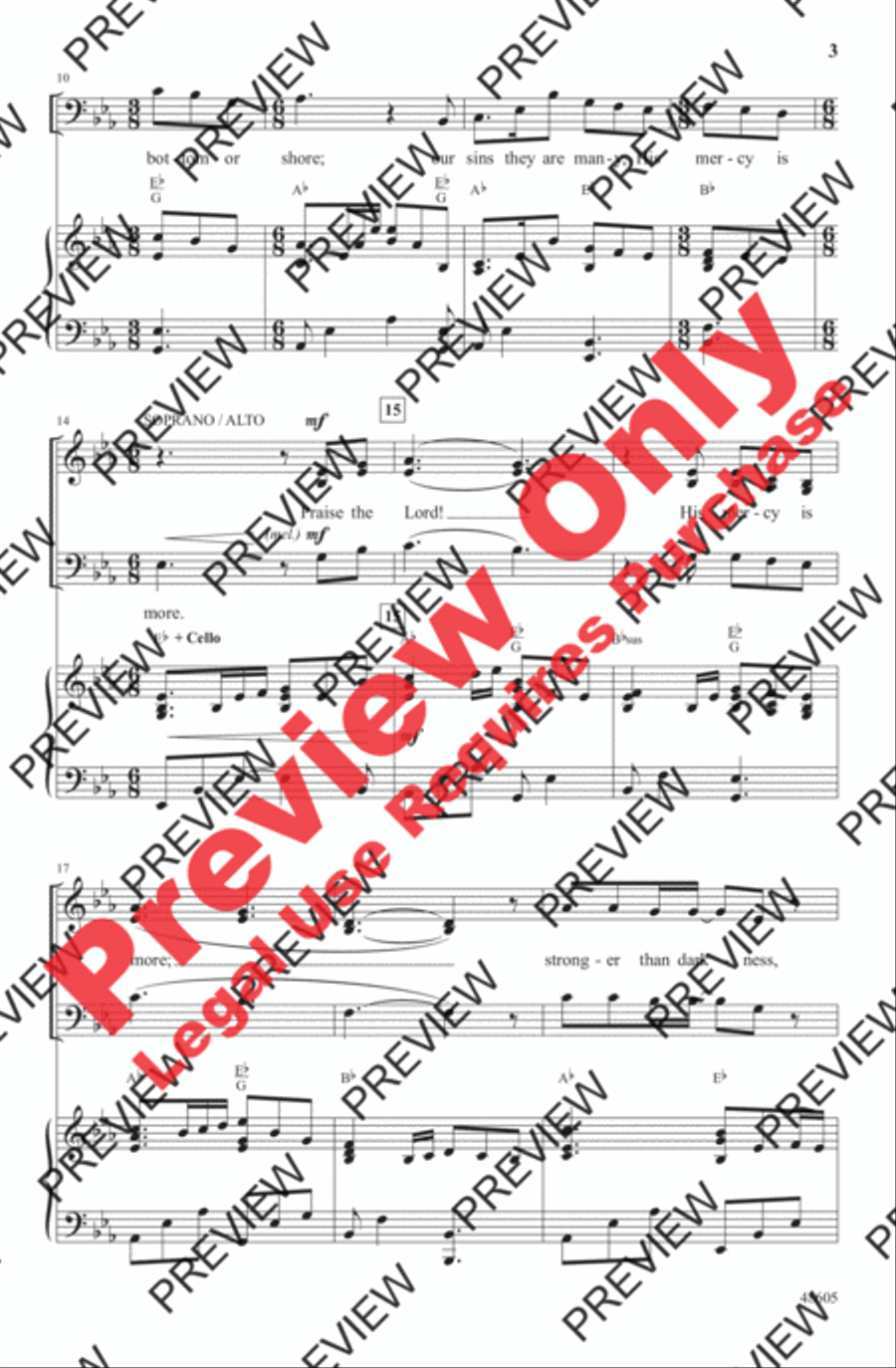 His Mercy Is More 4-Part scores gallery preview page 3