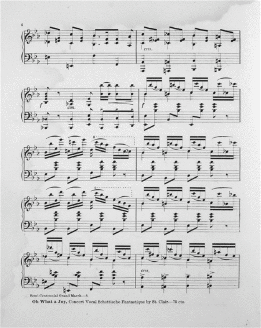 Semi-Centennial Grand March Piano Solo scores gallery preview page 4