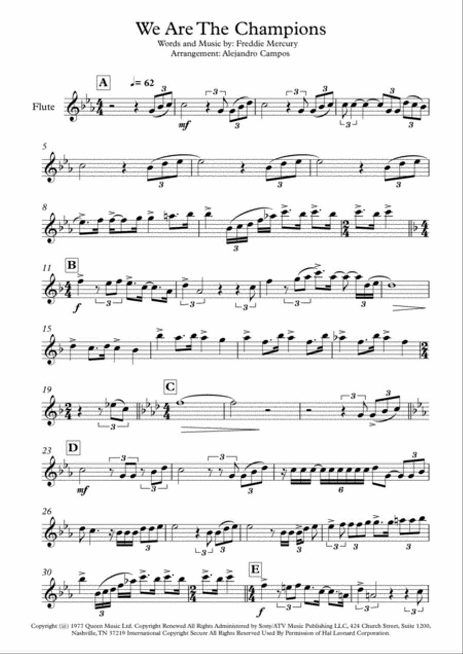 We Are The Champions We Are The Champions Woodwind Ensemble scores gallery preview page 2
