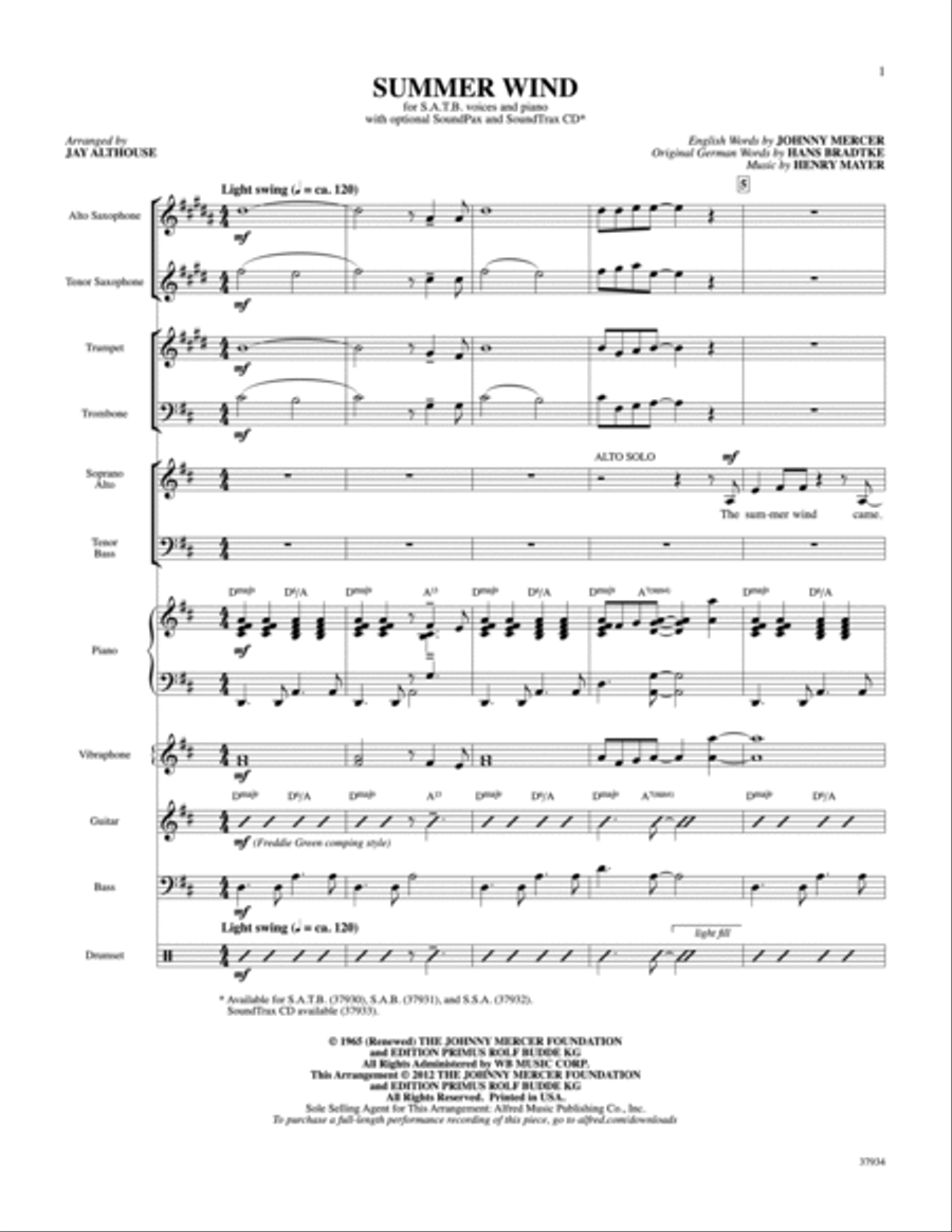 Summer Wind Choir scores gallery preview page 2