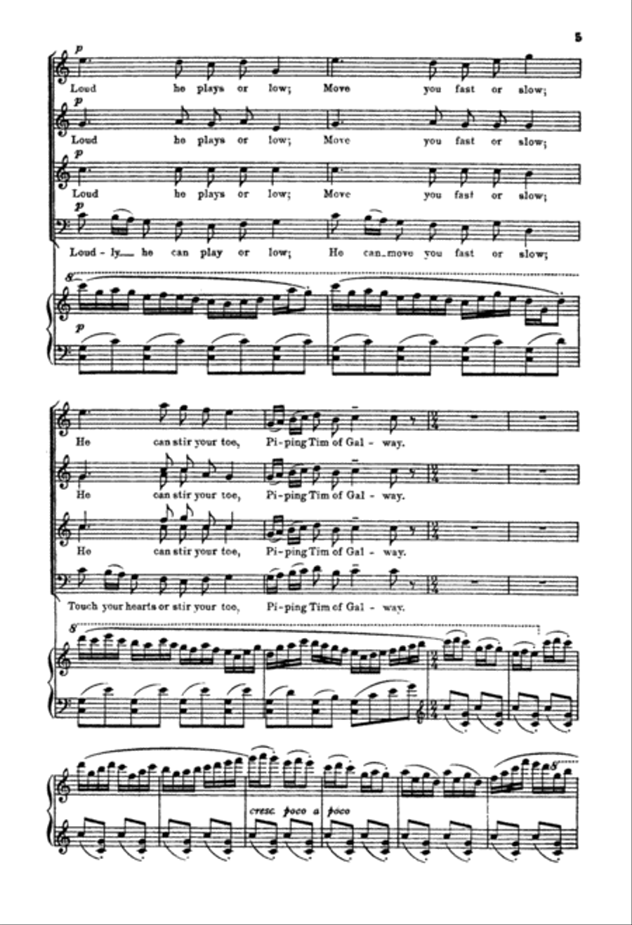 The Galway Piper 4-Part scores gallery preview page 4