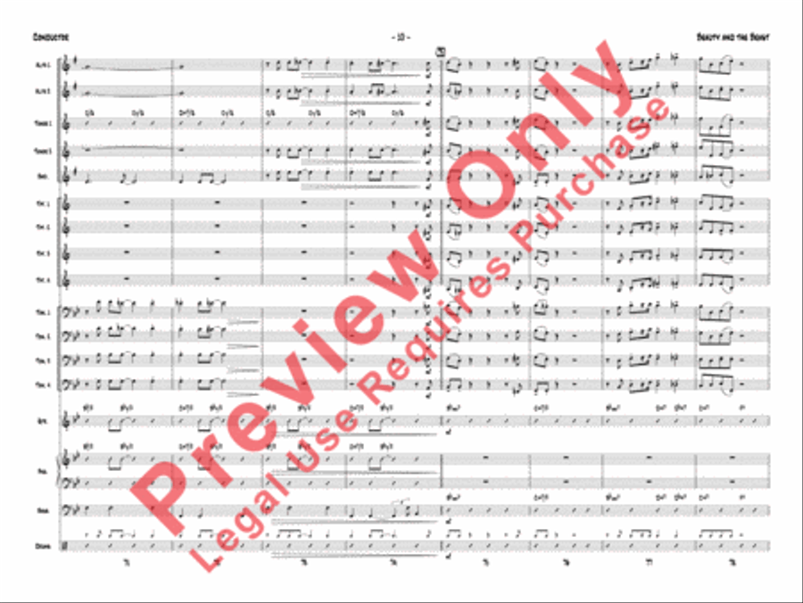 Beauty and the Beast Jazz Ensemble scores gallery preview page 13