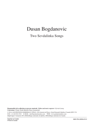 Book cover for Two Sevdalinka Songs