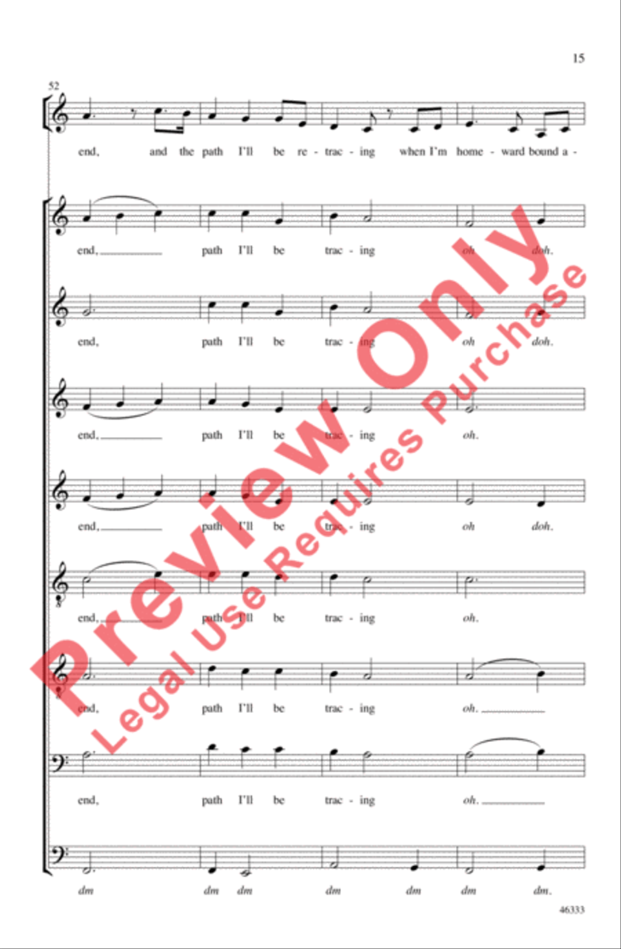 Homeward Bound 4-Part scores gallery preview page 15