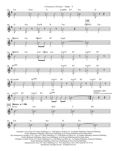 A Pentatonix Christmas (Medley) (arr. Mark Brymer) - Guitar