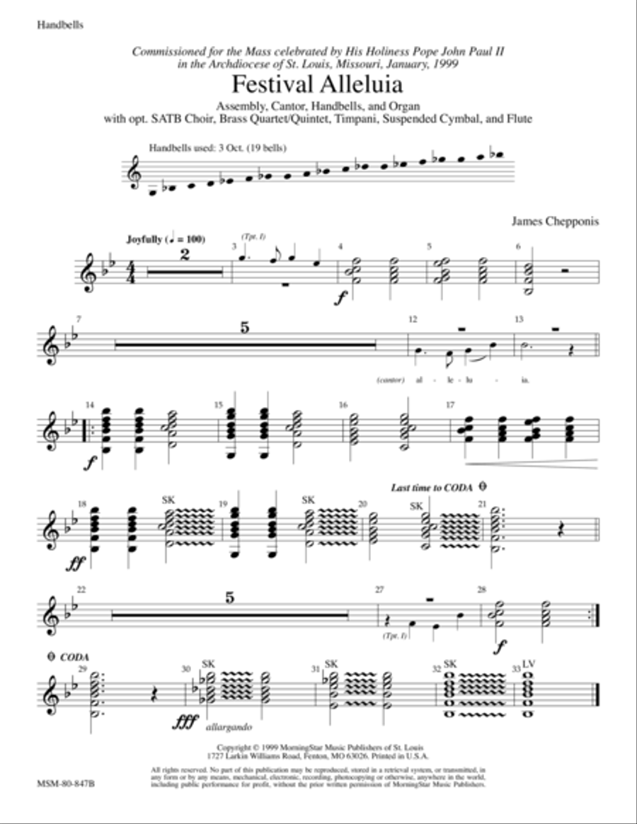 Festival Alleluia Choir scores gallery preview page 1