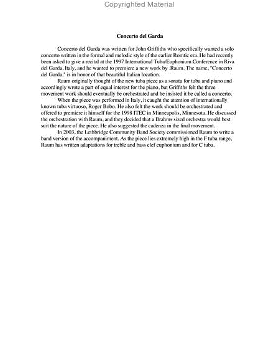 Concerto del Garda Euphonium scores gallery preview page 2