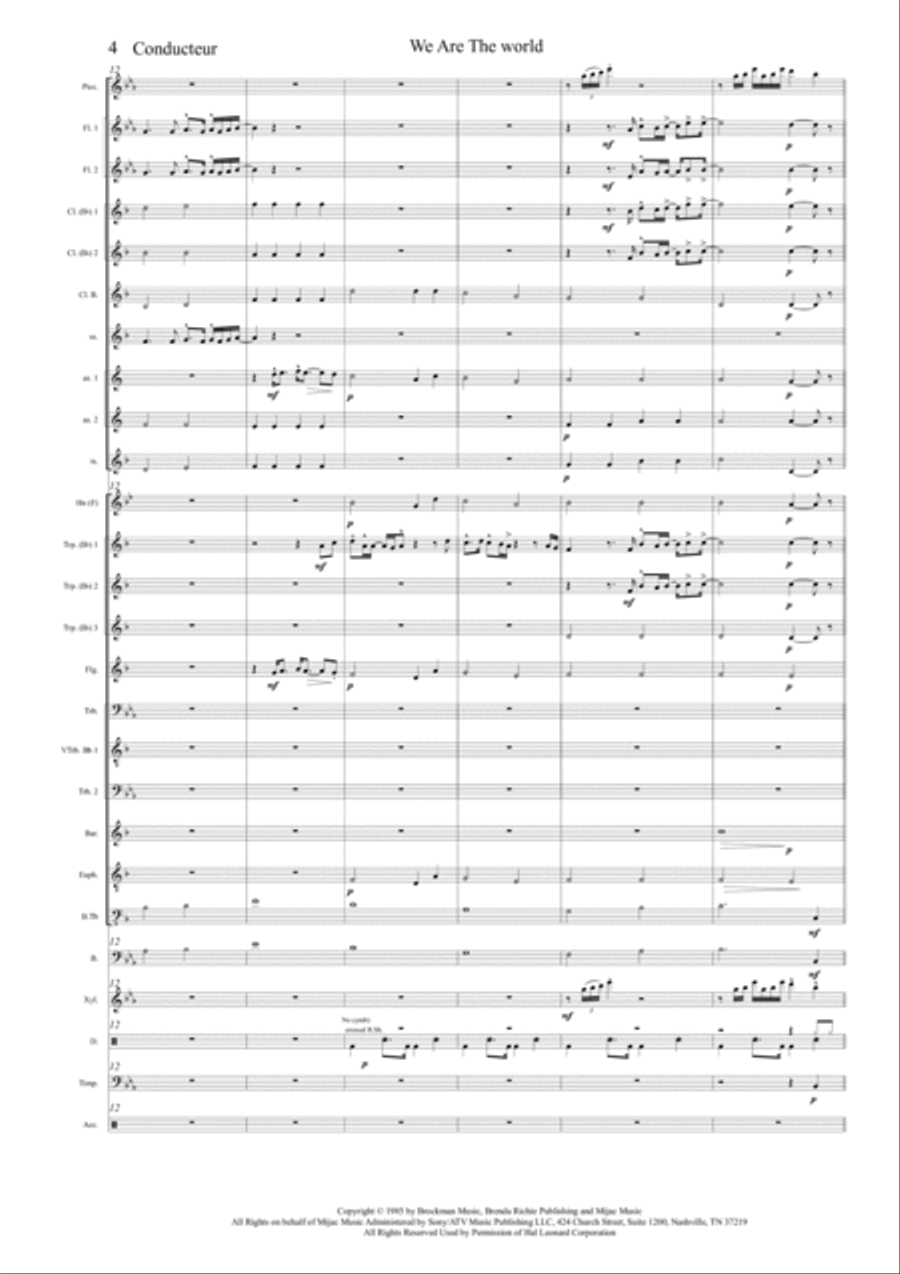 We Are The World Large Ensemble scores gallery preview page 4