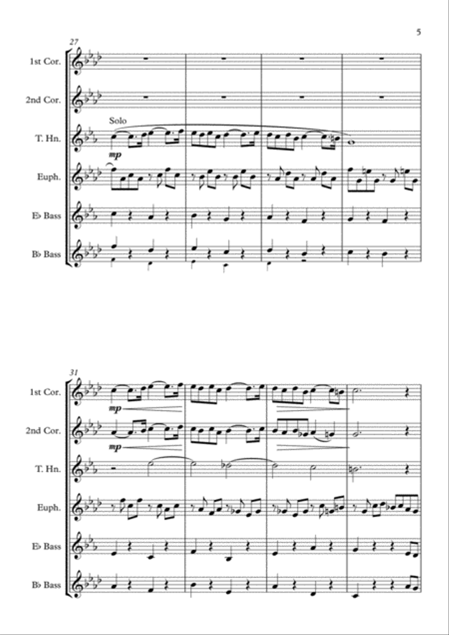 Pavane (Op. 50) - Brass Quintet Brass Quintet scores gallery preview page 5
