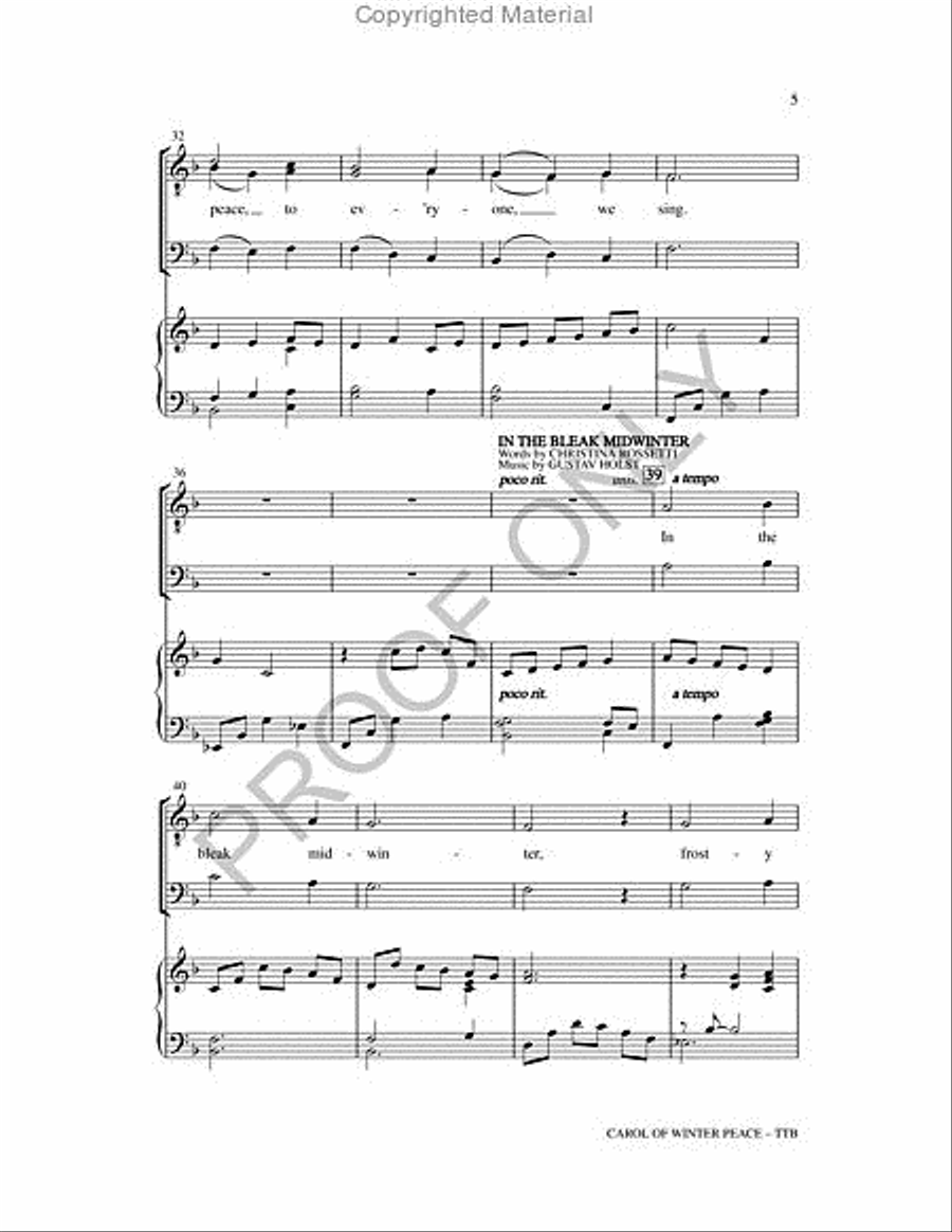 Carol Of Winter Peace TTB scores gallery preview page 5