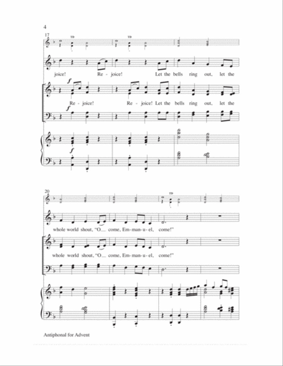 Antiphonal for Advent 4-Part scores gallery preview page 4