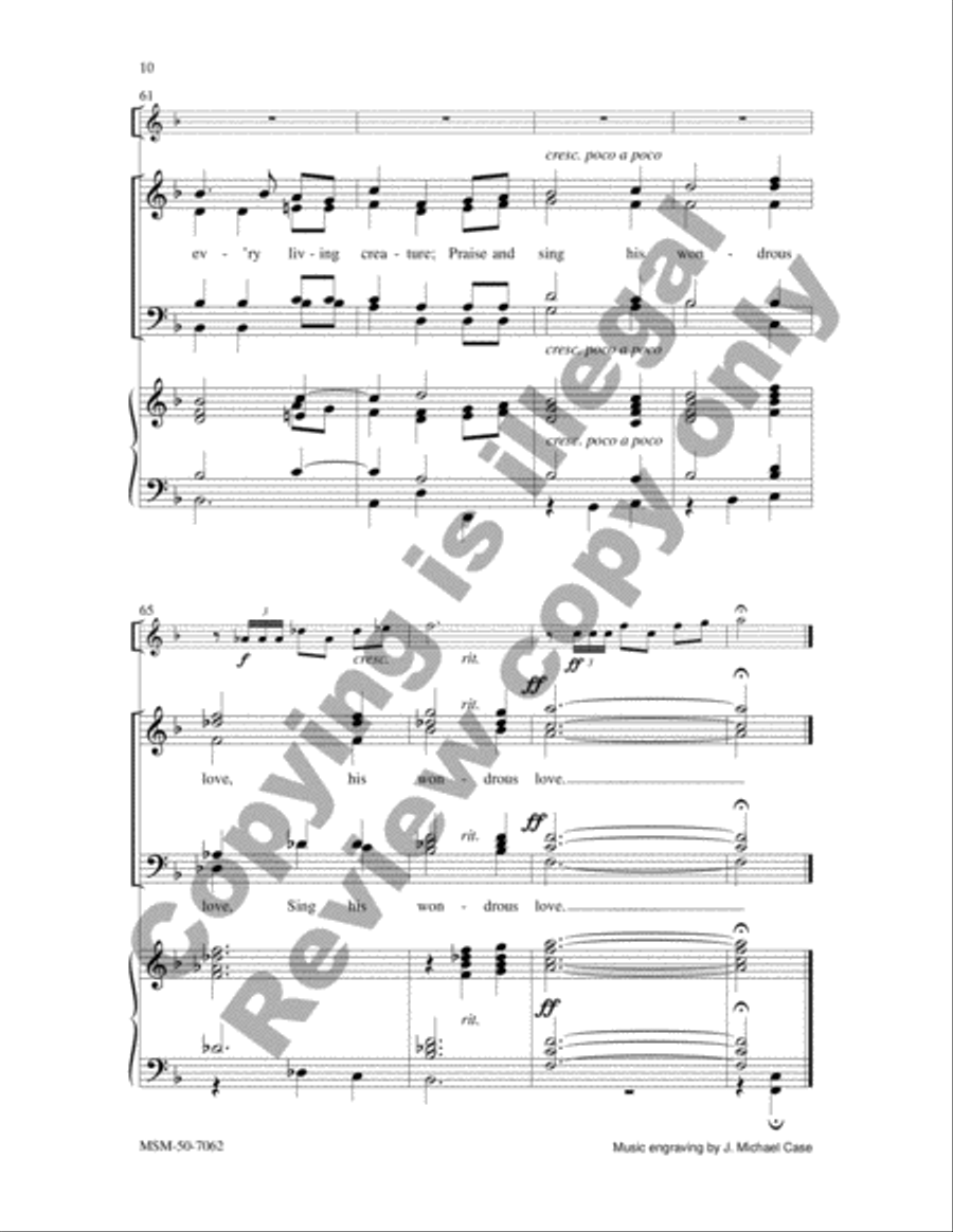Sing and Praise His Wondrous Love 4-Part scores gallery preview page 10