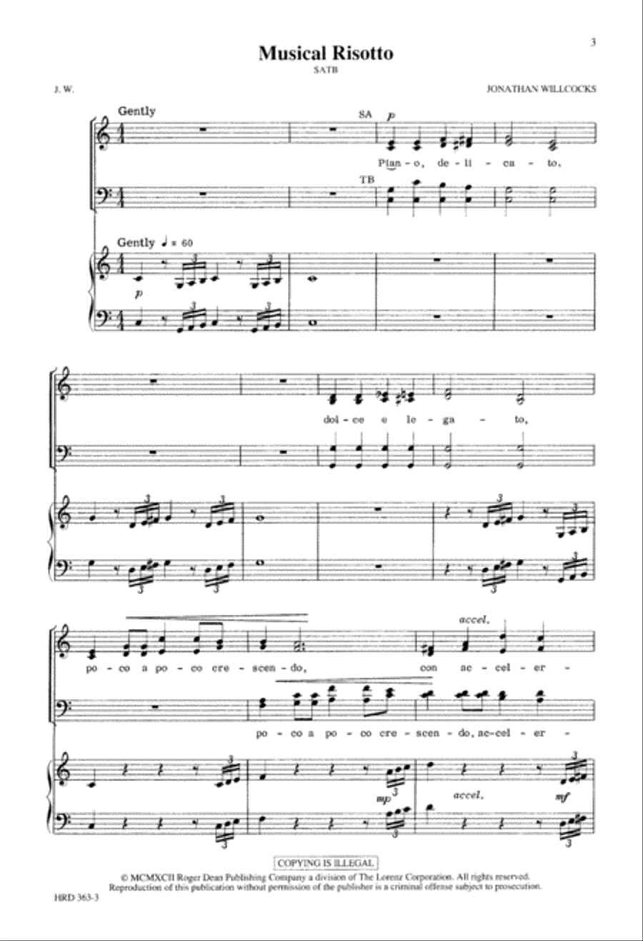 Musical Risotto Musical Risotto 4-Part scores gallery preview page 4