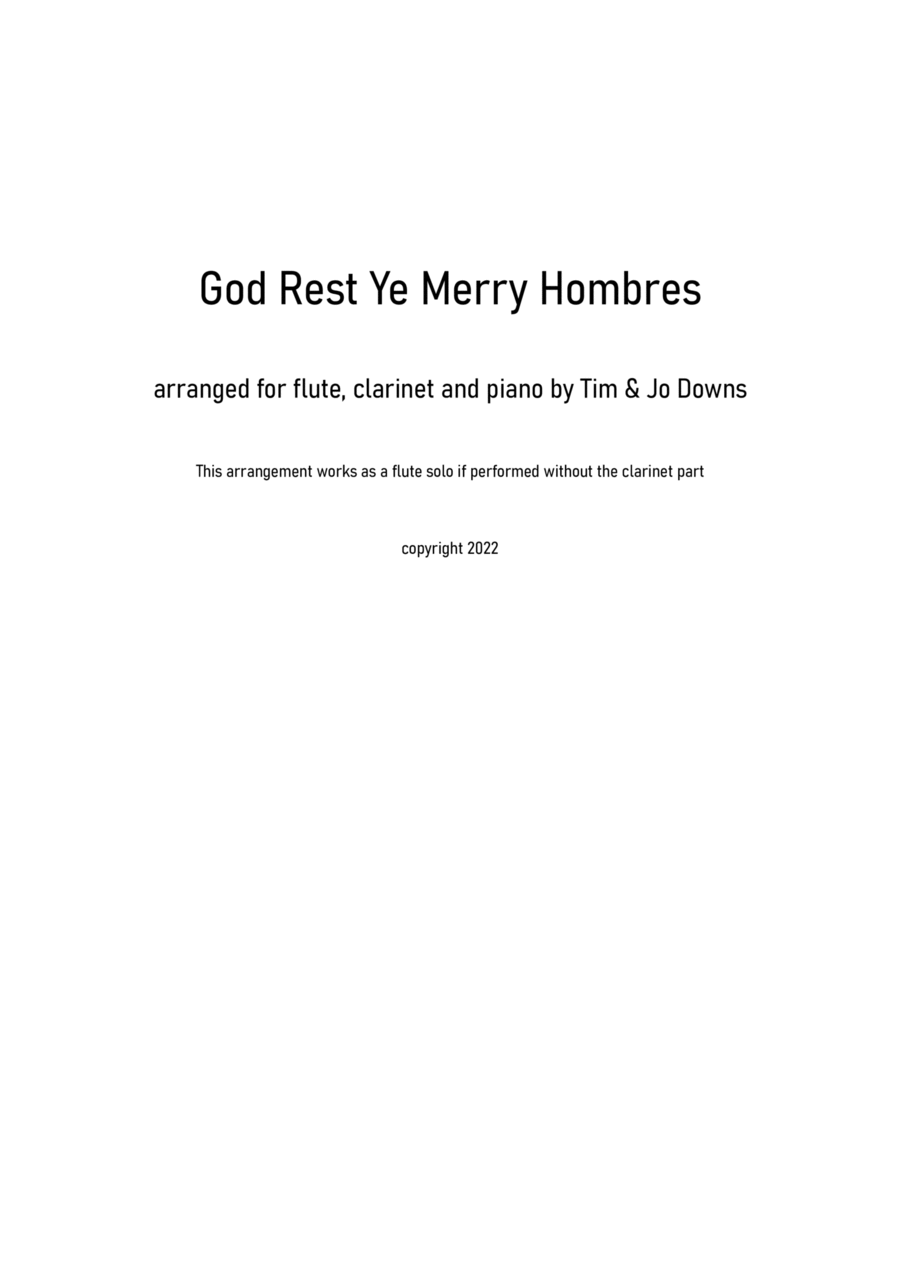 God Rest Ye Merry Gentlemen (Latin jazz style) God Rest Ye Merry Gentlemen (Latin jazz style) Woodwind Duet scores gallery preview page 1