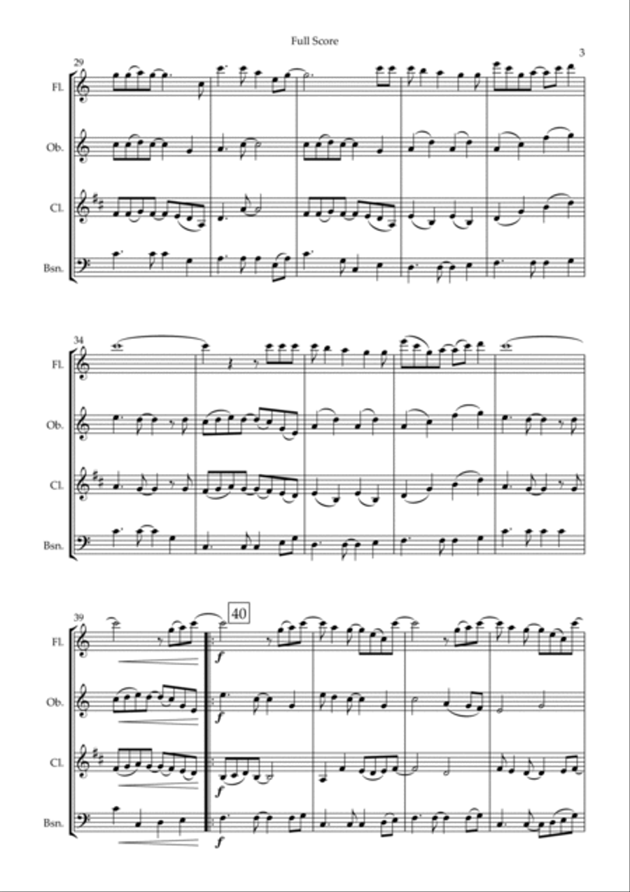 I Got You Woodwind Quartet scores gallery preview page 3