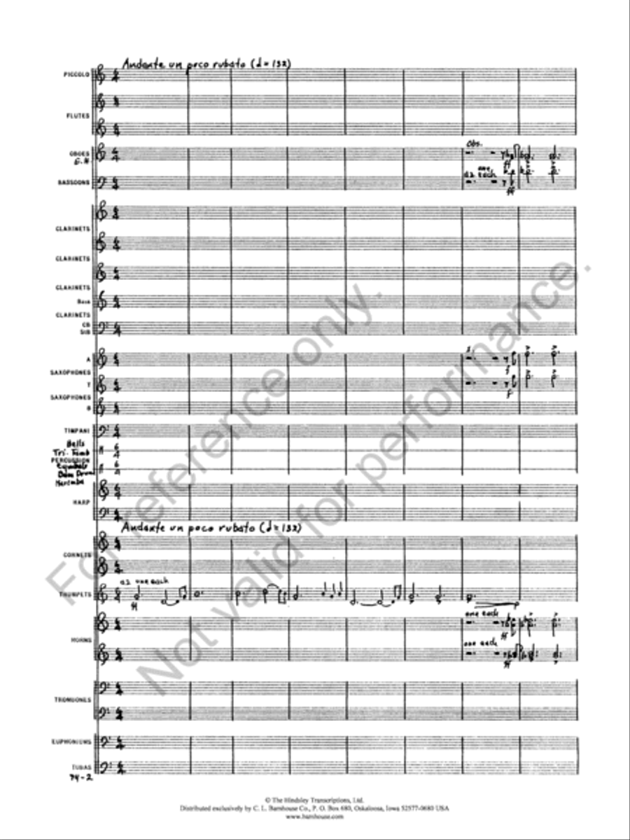 Capriccio Italien Concert Band scores gallery preview page 4