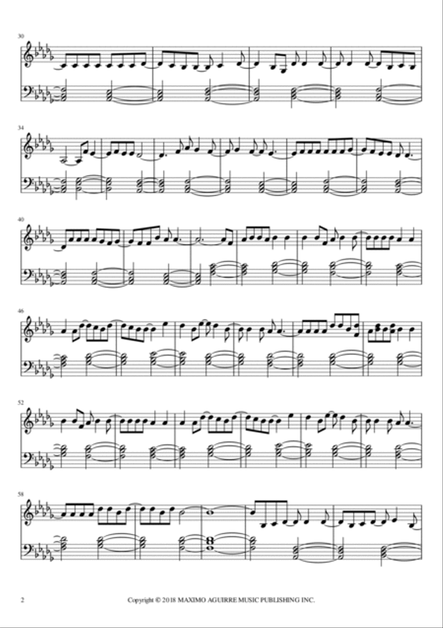 Para Que Para Que Piano Solo scores gallery preview page 2