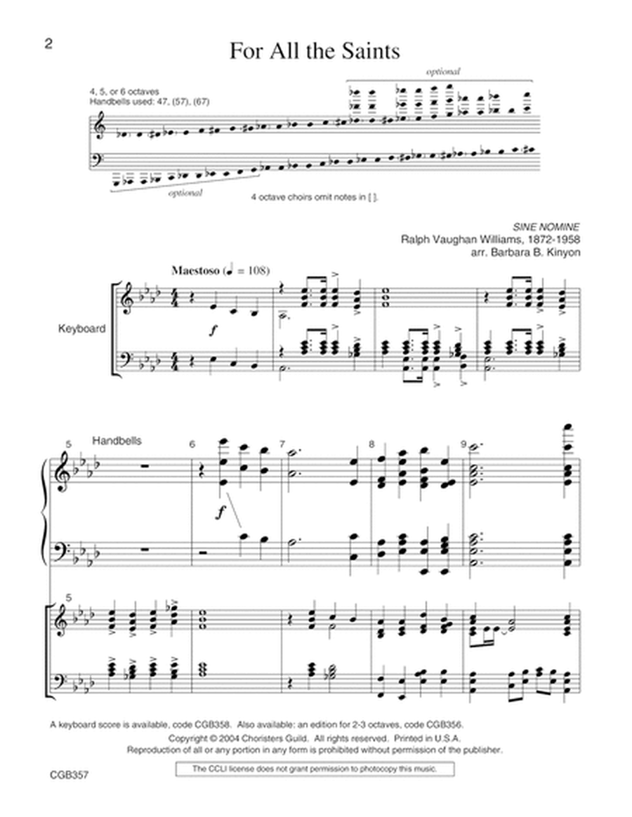 For All the Saints - 4-6 oct Handbell Part/Score image number null